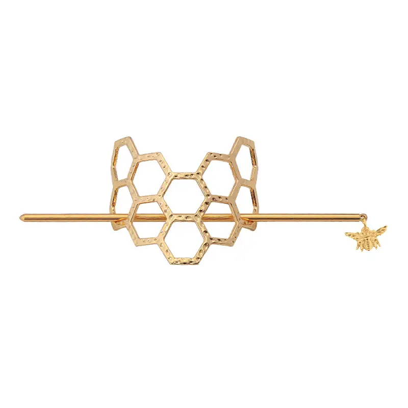 Honey Bee Hairpins Gold Silver Modern Hair Accessories