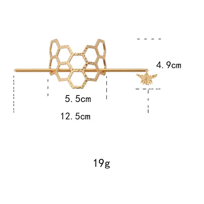 Honey Bee Hairpins Gold Silver Modern Hair Accessories — feature 5