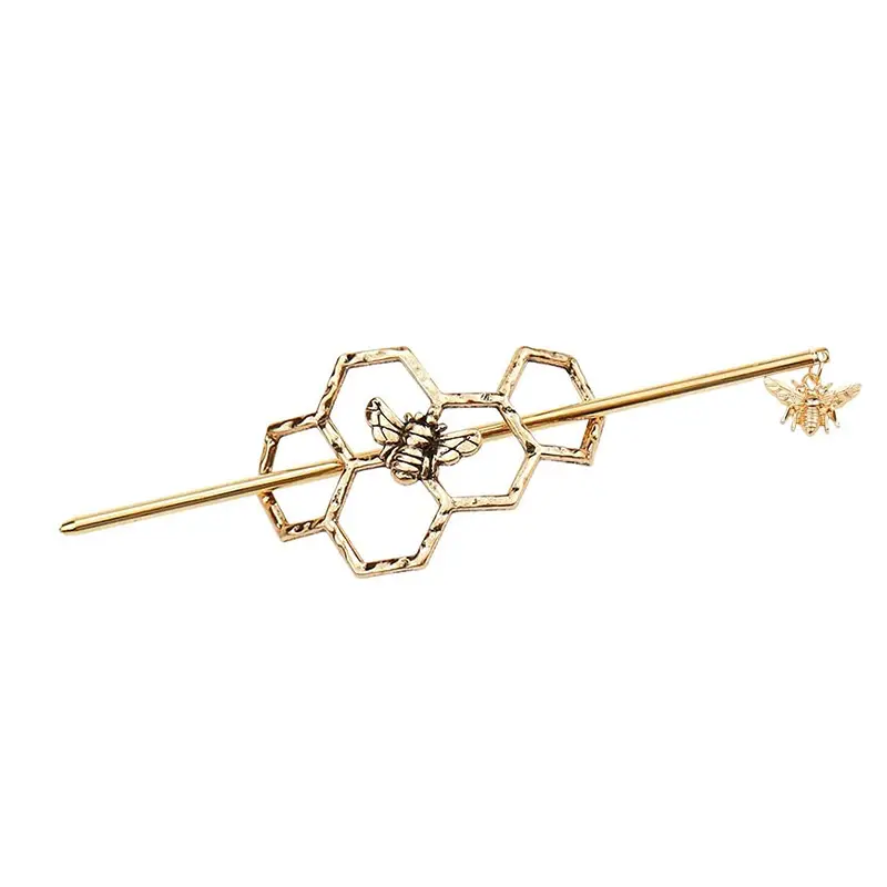 Honey Bee Hairpins Gold Silver Modern Hair Accessories