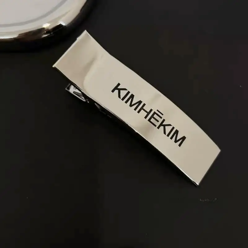 Mona Same Hair Clip Kim Silver Bangs Side Clip Pair Clip Internet Red Blogger Large Hair Clip Duckbill Clip Tide - Image 2