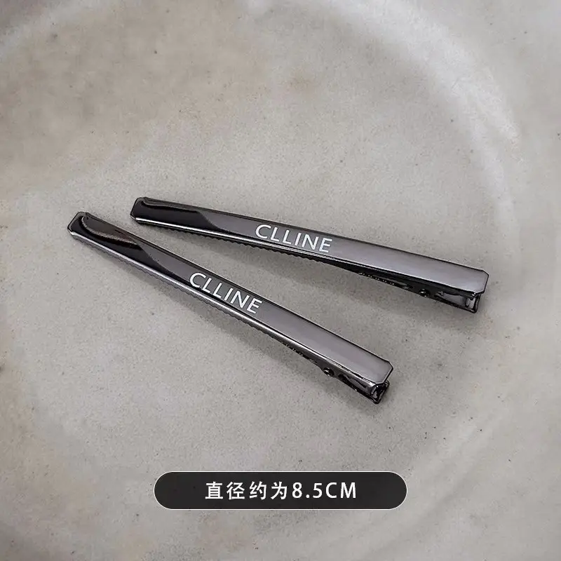 Mona Same Hair Clip Kim Silver Bangs Side Clip Pair Clip Internet Red Blogger Large Hair Clip Duckbill Clip Tide - Image 4