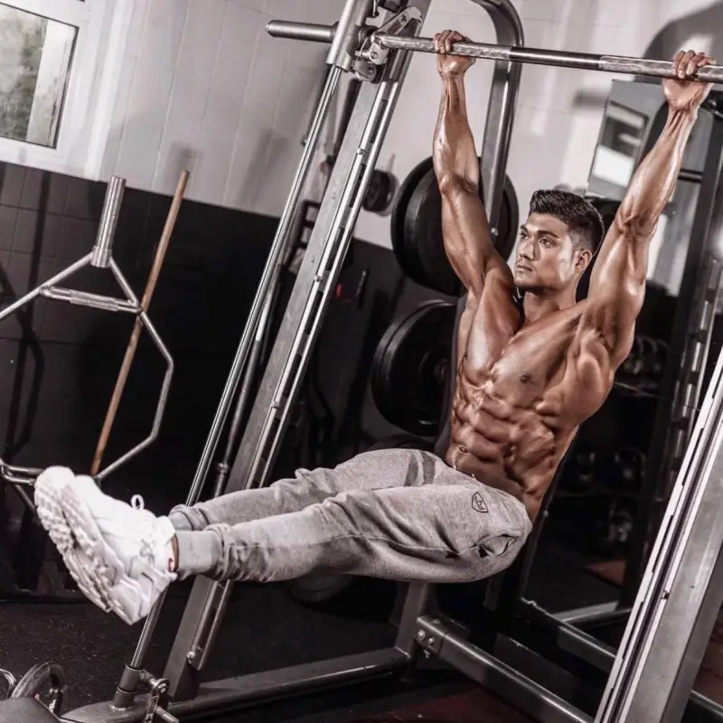 Men Navy Muscle Fit Running Pants with Logo - Image 10
