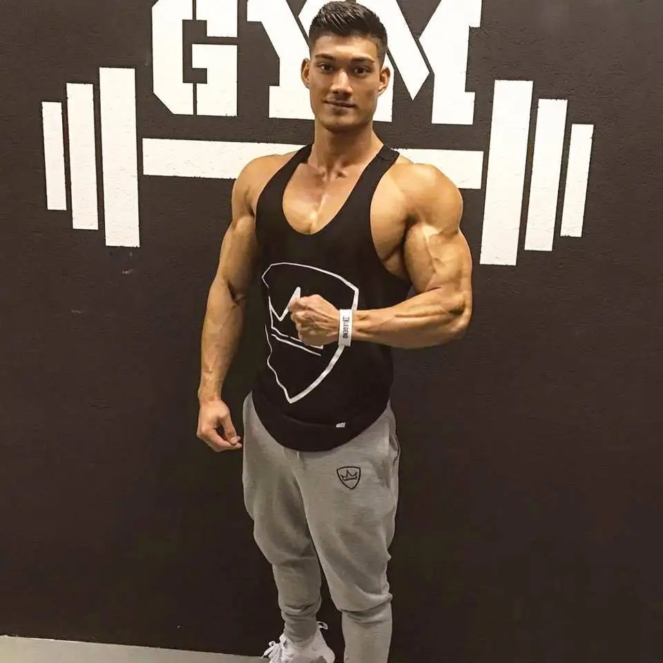 Men Navy Muscle Fit Running Pants with Logo — feature 10