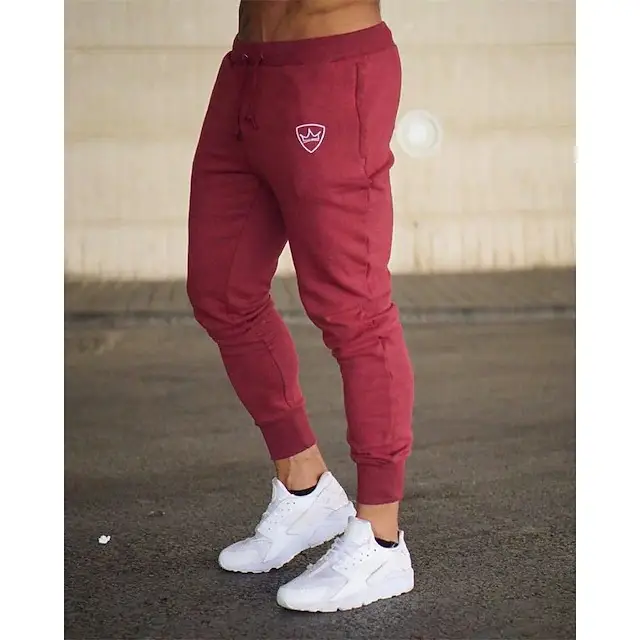 Men Navy Muscle Fit Running Pants with Logo — feature 3