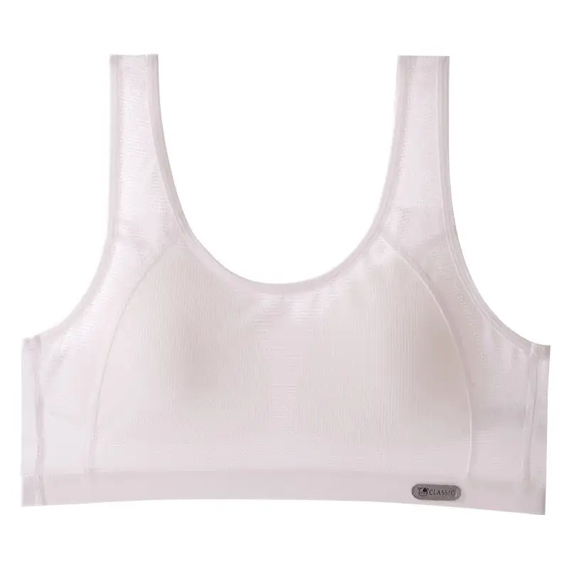 Mesh Breathable Girls' Underwear Puberty Summer Thin Shockproof Vest for Junior High School Students Big Children Bra