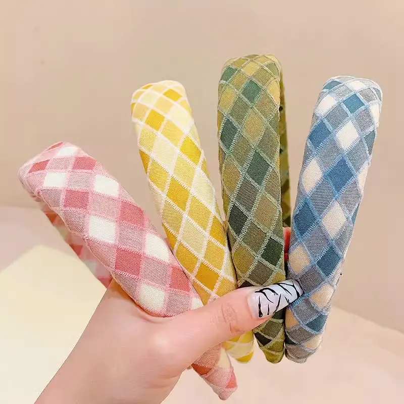 Plaid Hair Hoop for Kids with Soft Korean Fabric — feature 13