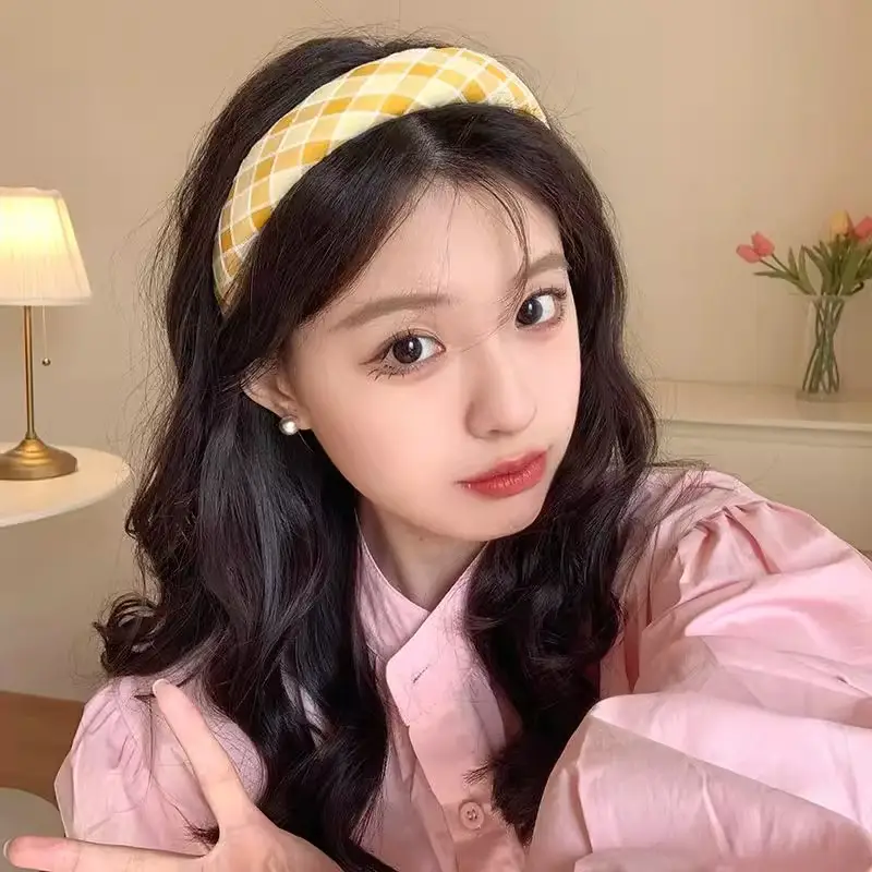 Plaid Hair Hoop for Kids with Soft Korean Fabric — feature 16