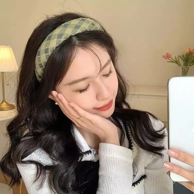 Plaid Hair Hoop for Kids with Soft Korean Fabric — feature 17