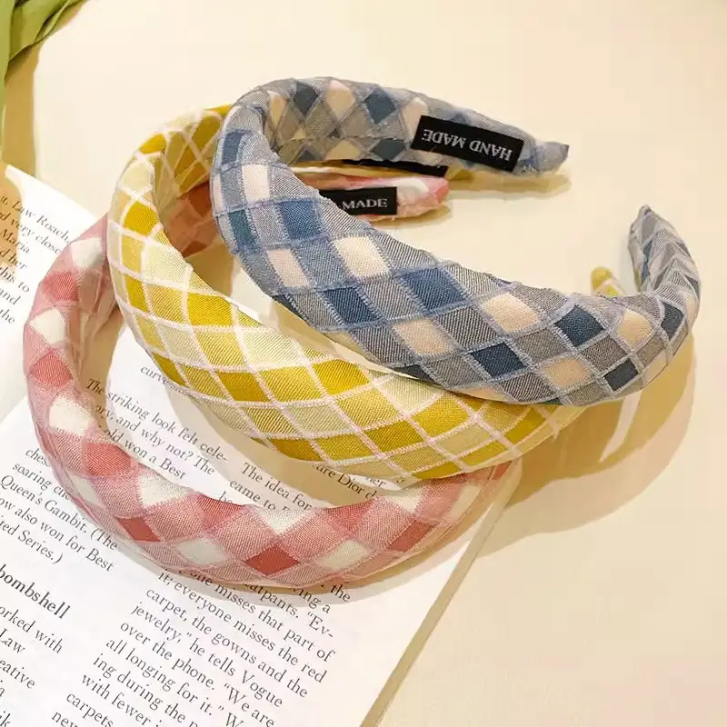 Plaid Hair Hoop for Kids with Soft Korean Fabric — feature 18