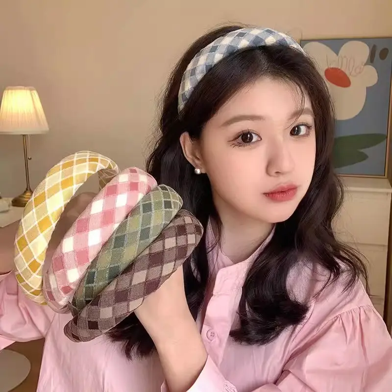 Plaid Hair Hoop for Kids with Soft Korean Fabric — feature 3