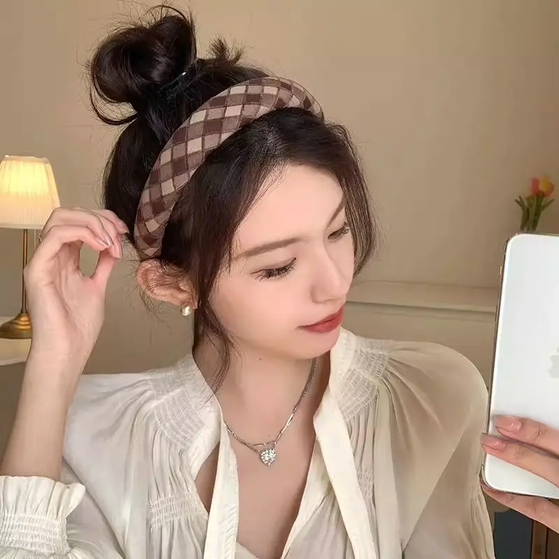 Plaid Hair Hoop for Kids with Soft Korean Fabric — feature 5