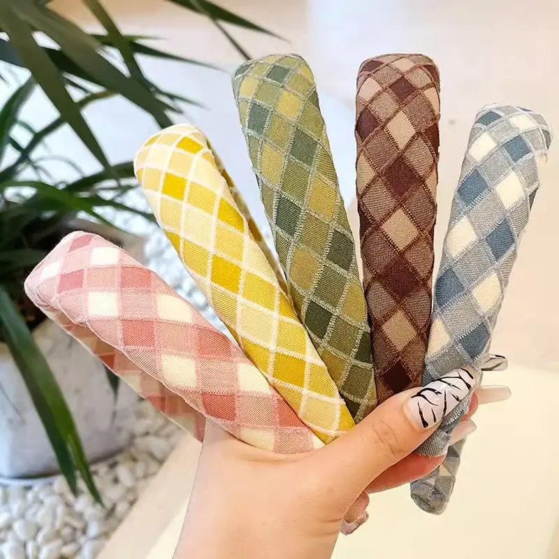 Plaid Hair Hoop for Kids with Soft Korean Fabric — feature 8