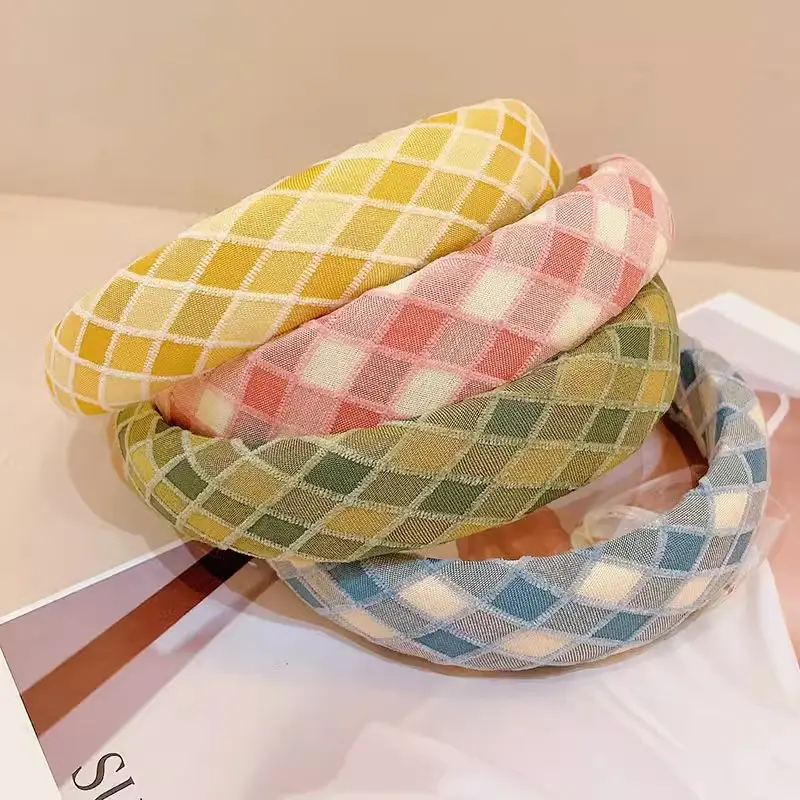 Plaid Hair Hoop for Kids with Soft Korean Fabric — feature 9