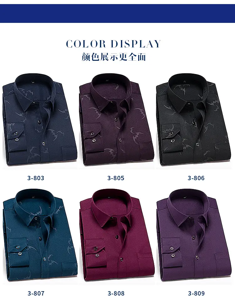 Men's Black Slim Fit Business Shirt with 3 Buttons — feature 3