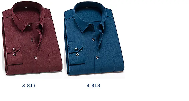 Men's Black Slim Fit Business Shirt with 3 Buttons — feature 5