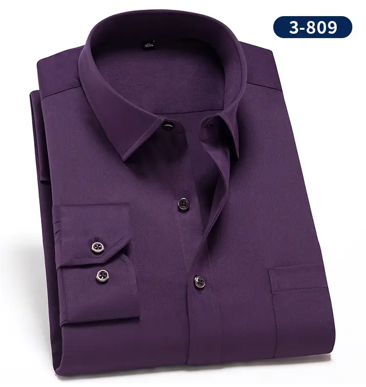 Men's Black Slim Fit Business Shirt with 3 Buttons — feature 6
