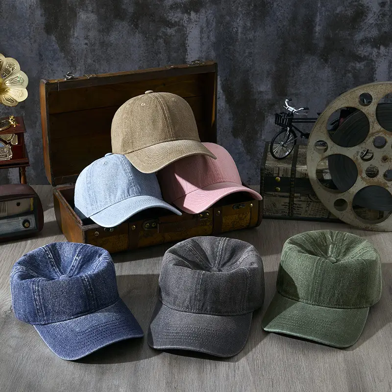 Pink Women's Retro Denim Cap Windproof Sunscreen - Image 14