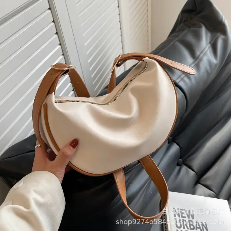 Brown PU Shoulder Bag for Women Commuting Lightweight - Image 4