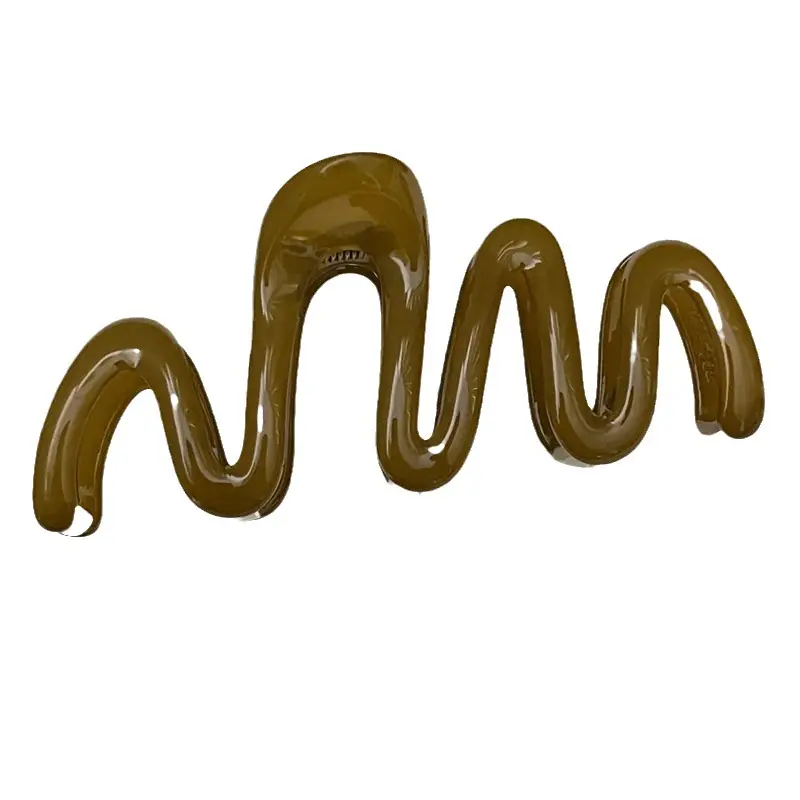 Elegant Wave Hair Clips for Women Dark Brown - Image 7