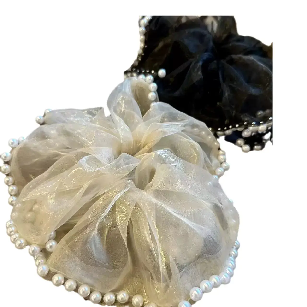 Pearl Hair Ring Bow for Women High-end Super Fairy - Image 7