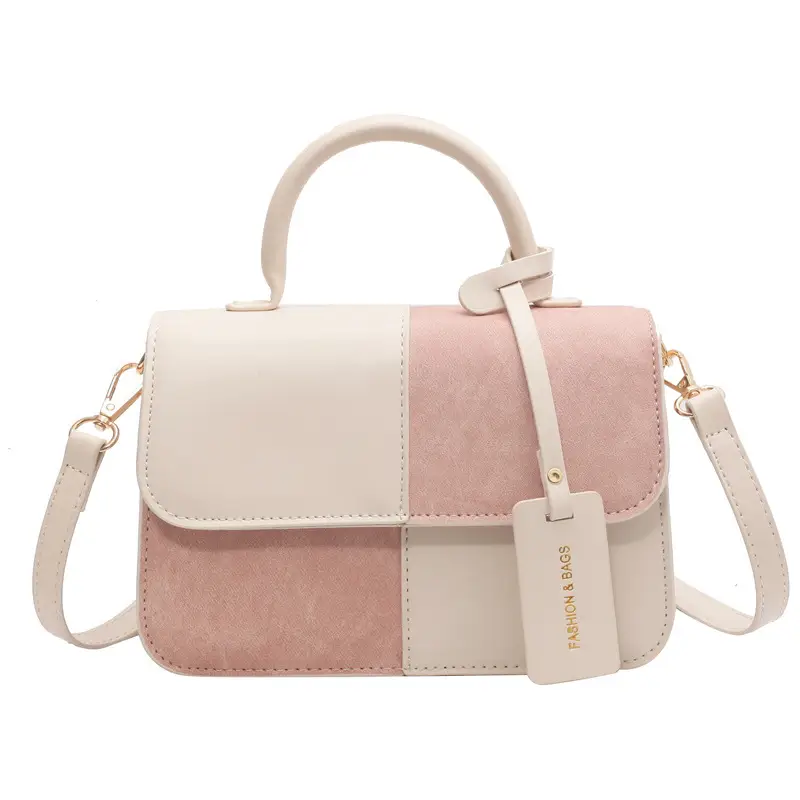 Women's 2023 Contrast PU Square Bag Shoulder Messenger - Image 8