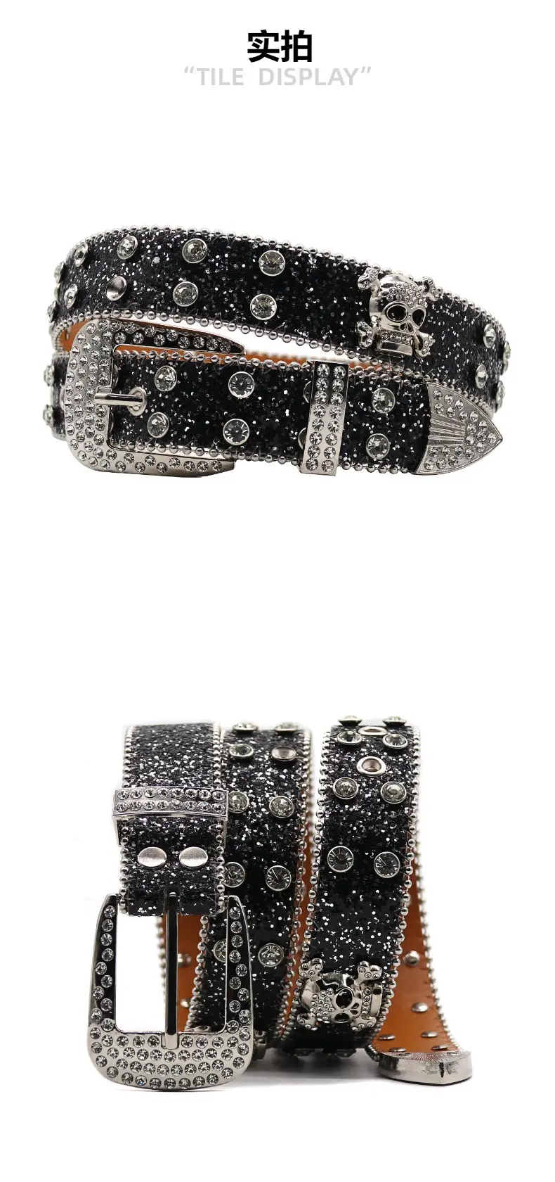 Punk Rhinestone Belt with Diamond Inlays β feature 10