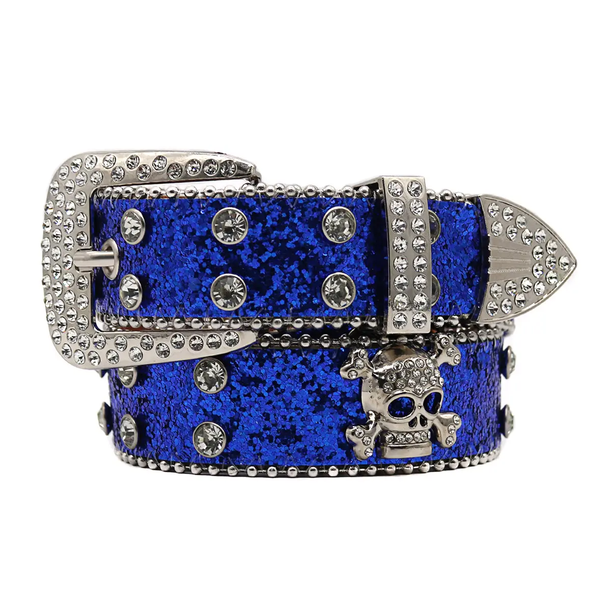 Punk Rhinestone Belt with Diamond Inlays - Image 2