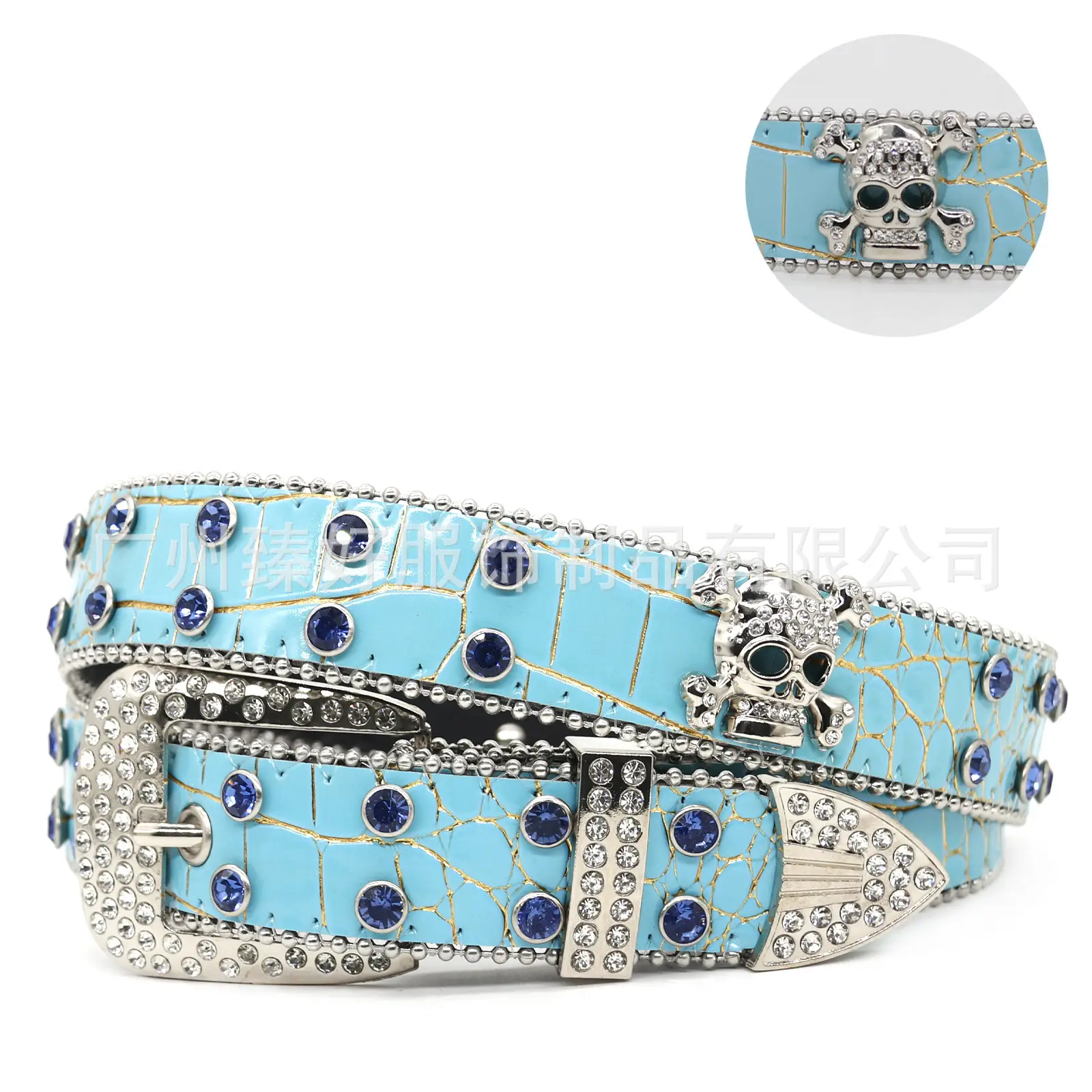 Punk Rhinestone Belt with Diamond Inlays - Image 27