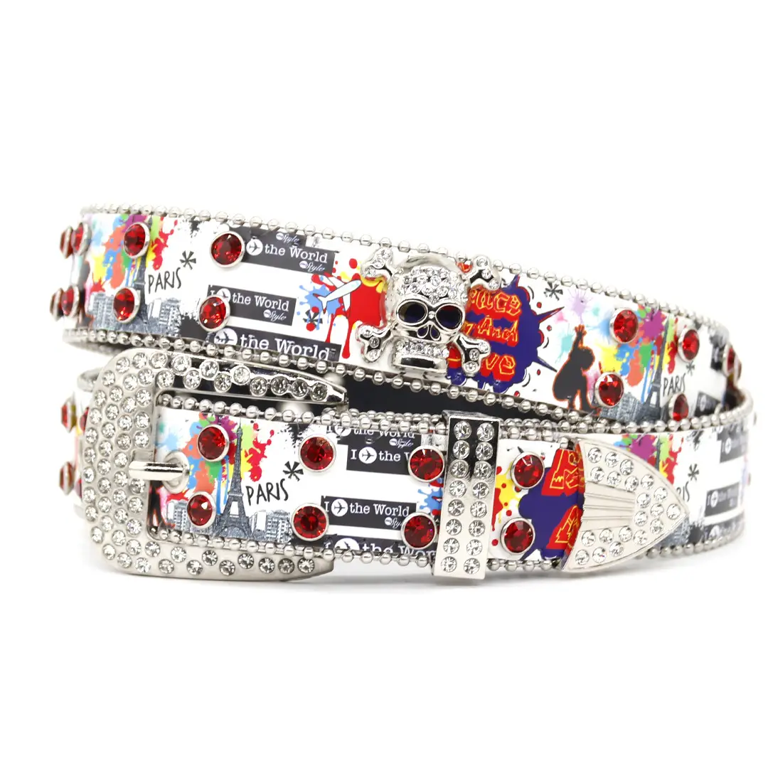 Punk Rhinestone Belt with Diamond Inlays - Image 32
