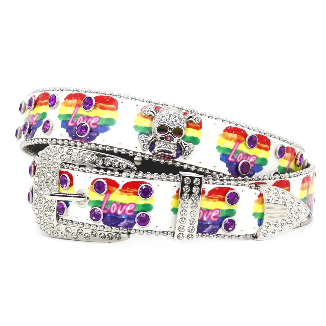 Punk Rhinestone Belt with Diamond Inlays - Image 33