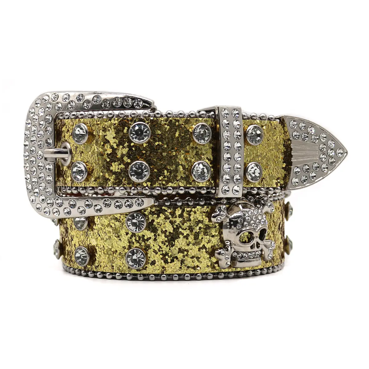 Punk Rhinestone Belt with Diamond Inlays - Image 4