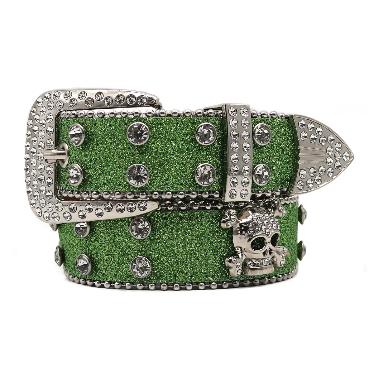 Punk Rhinestone Belt with Diamond Inlays - Image 5