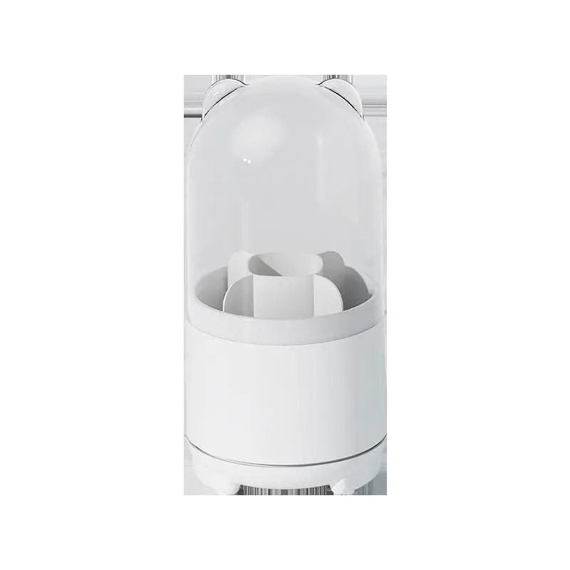 360 Rotating Cosmetic Brush Storage Box Blue
