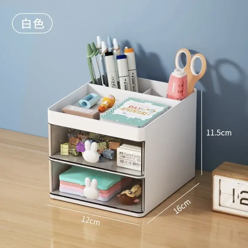 360 Rotating Cosmetic Brush Storage Box Blue