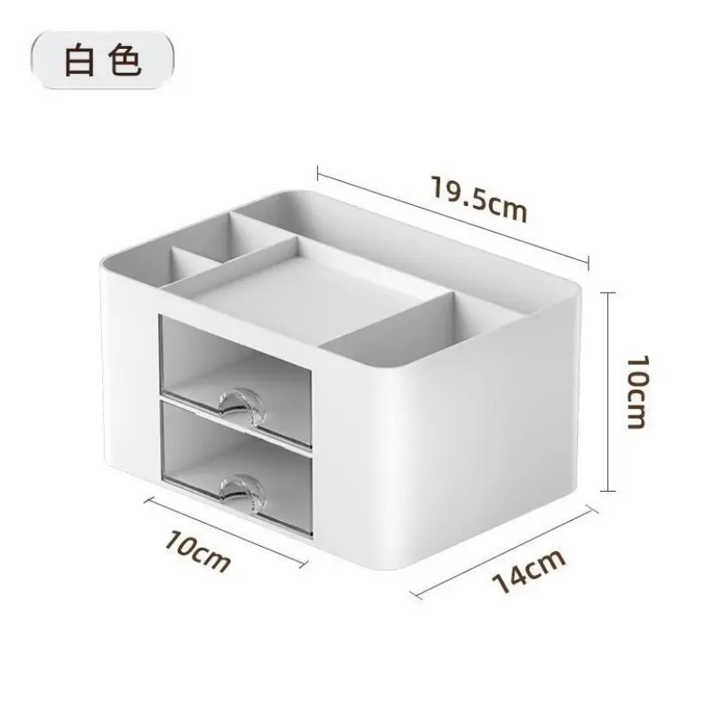 360 Rotating Cosmetic Brush Storage Box Blue
