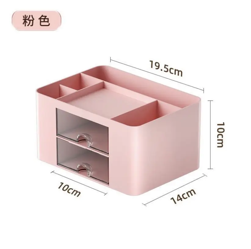 360 Rotating Cosmetic Brush Storage Box Blue