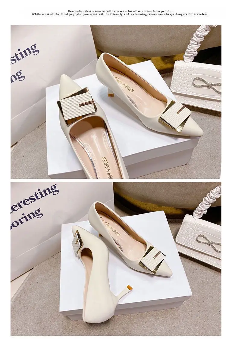 2023 Summer New Pointed Stiletto Heel All-match High Heels Women's French Style Elegant ol Fashion Wine Cup Heel Sexy Women's Shoes — feature 12
