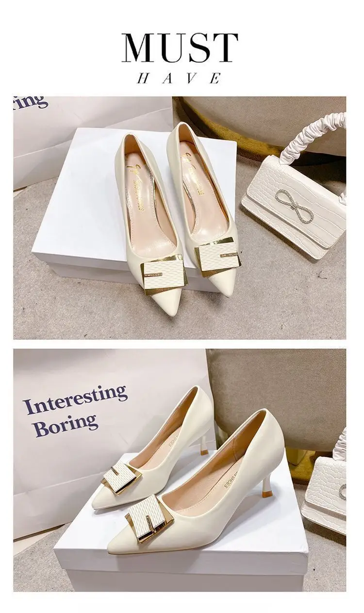 2023 Summer New Pointed Stiletto Heel All-match High Heels Women's French Style Elegant ol Fashion Wine Cup Heel Sexy Women's Shoes — feature 9