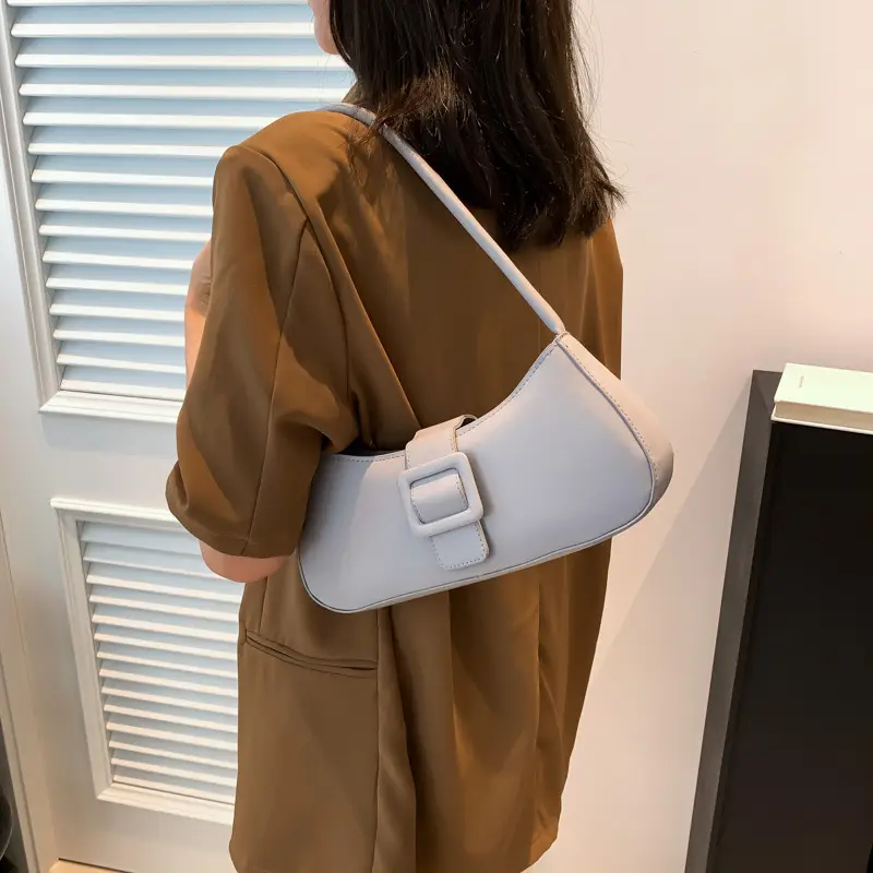 White Korean Style Shoulder Bag for Women 2025