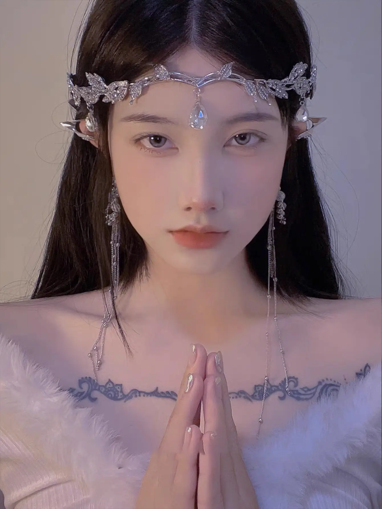 Elf Silver Rhinestone Hair Band for Women — feature 2