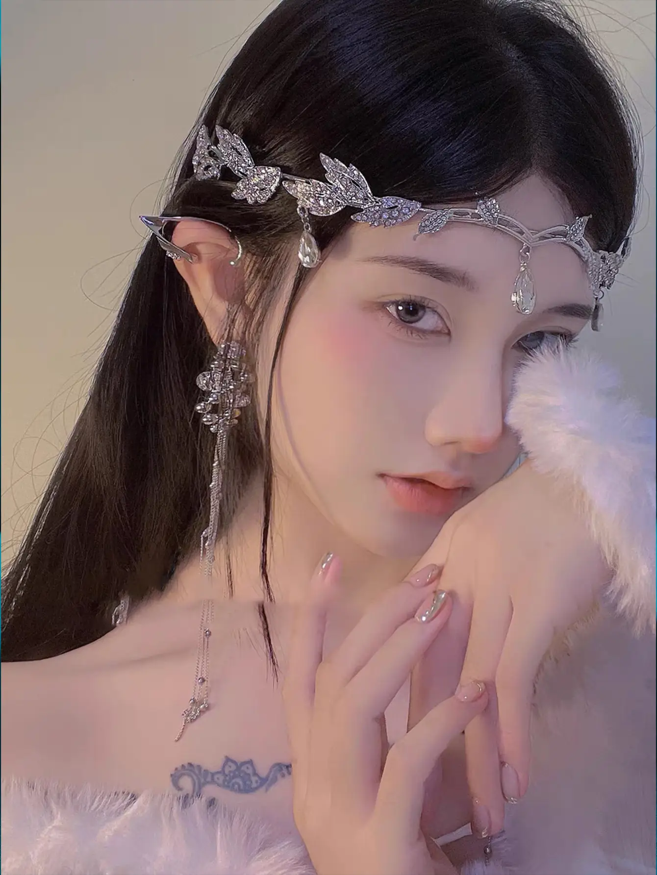 Elf Silver Rhinestone Hair Band for Women — feature 3