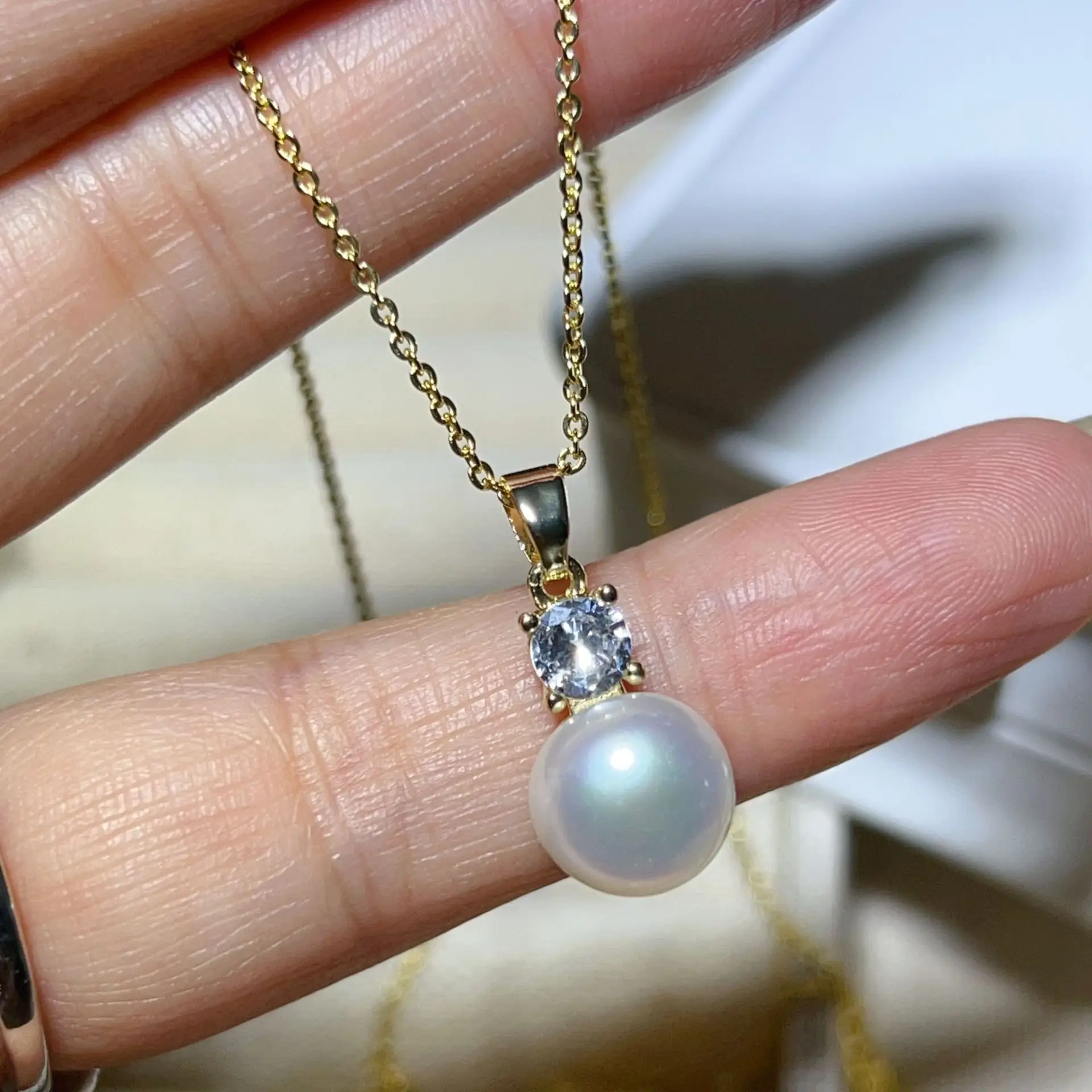 Classic Princess Pearl Earrings Gold Plated Flat Design