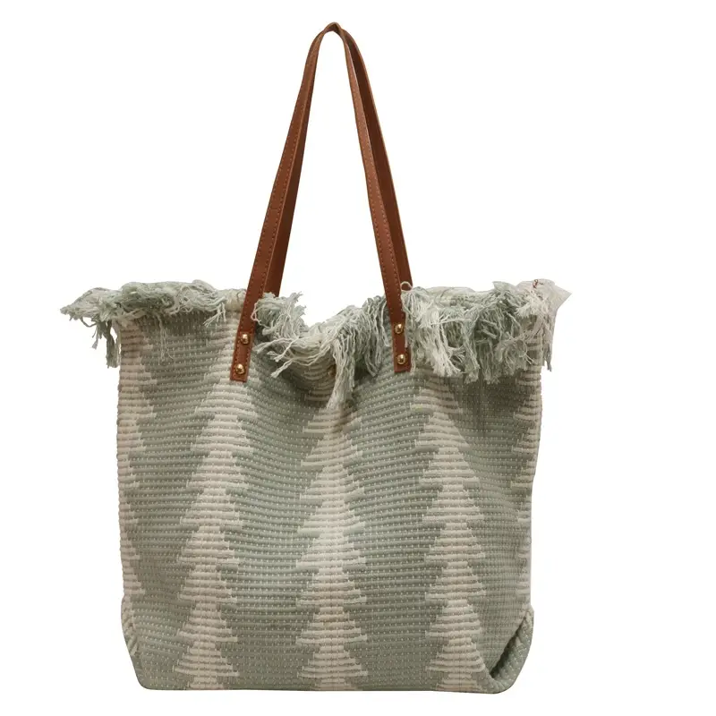 Women's 2023 Braided Wool Shoulder Bag Large Capacity - Image 9