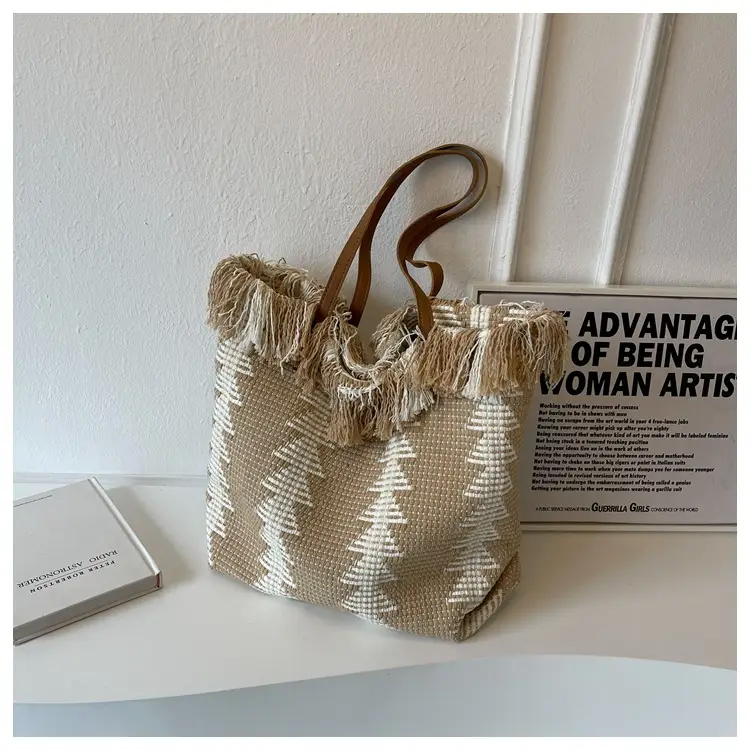 Women's 2023 Braided Wool Shoulder Bag Large Capacity — feature 19