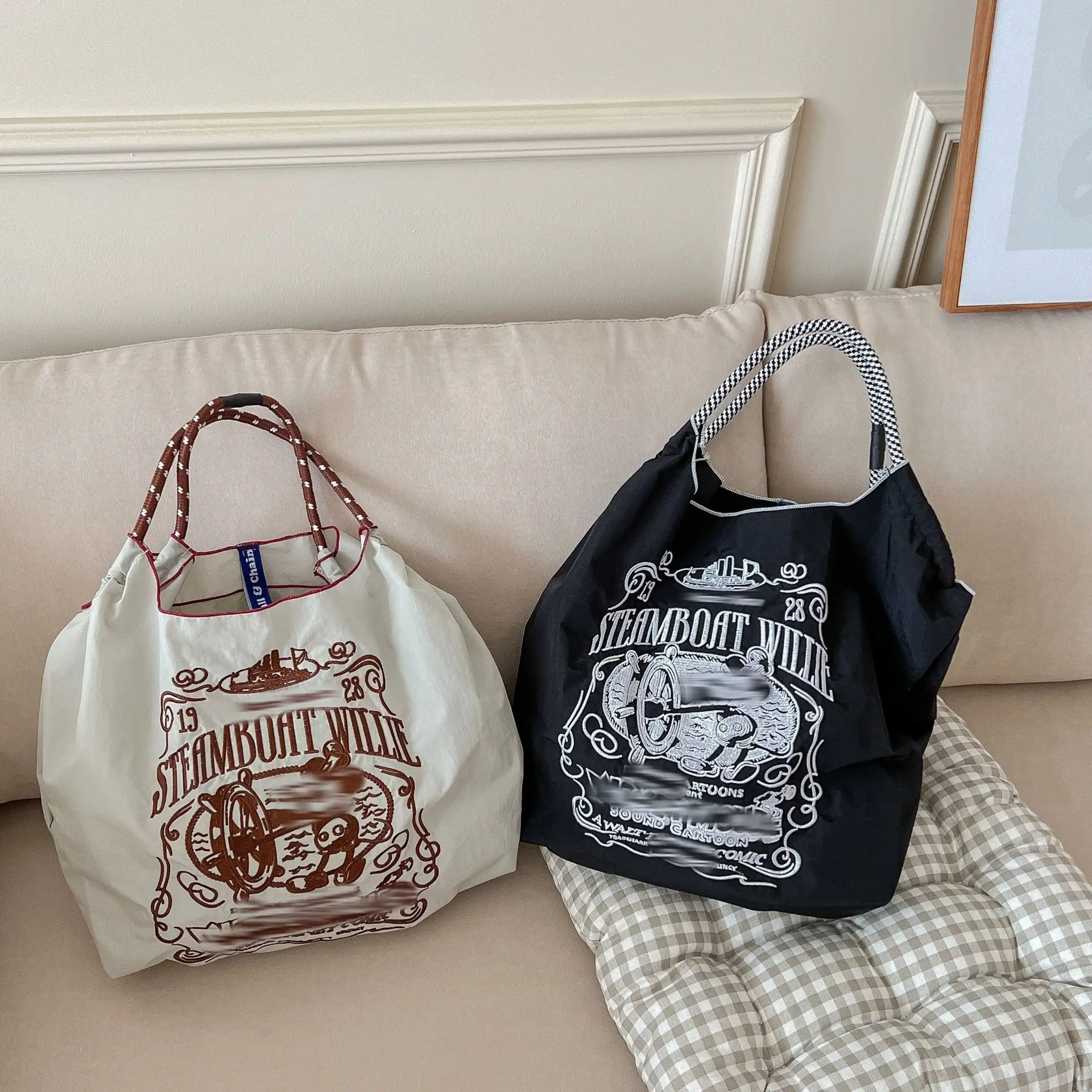 Mickey Mouse Embroidered Nylon Shopping Bag — feature 11