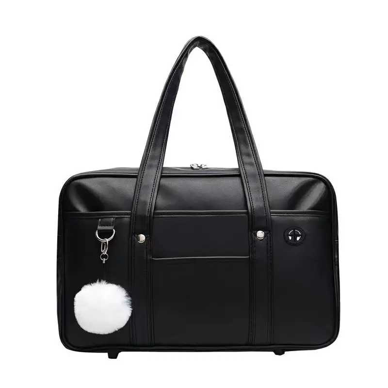 Brown PU Leather Travel Bag for Students - Image 7
