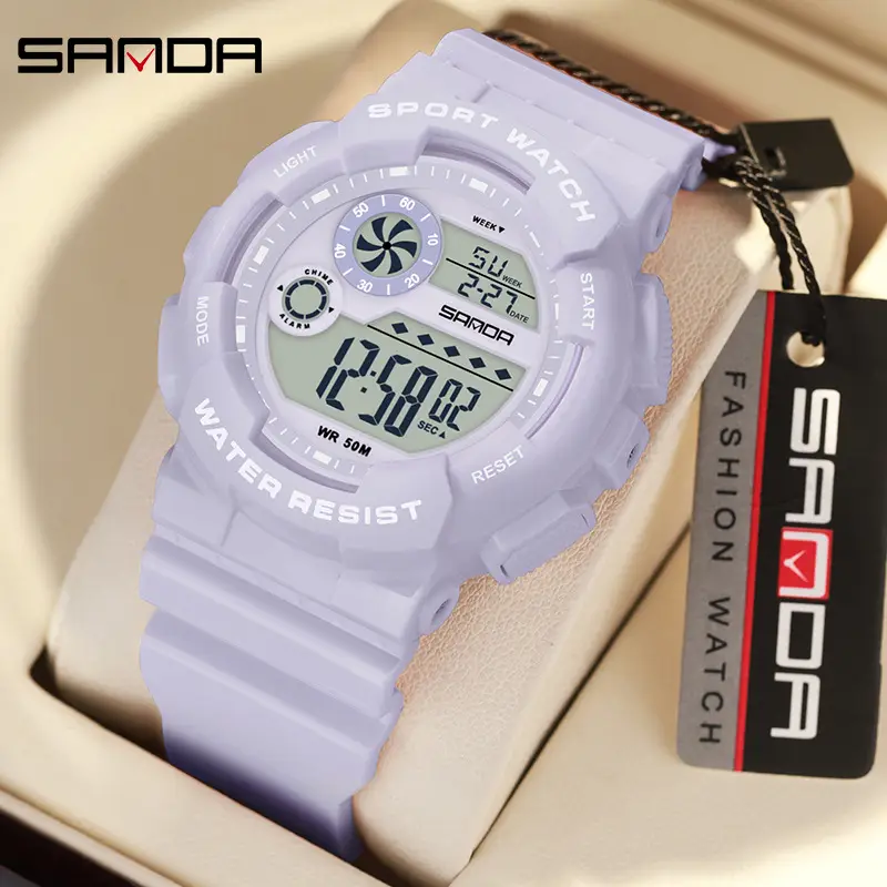 Sanda Black Digital Analog Watch for Kids & Students