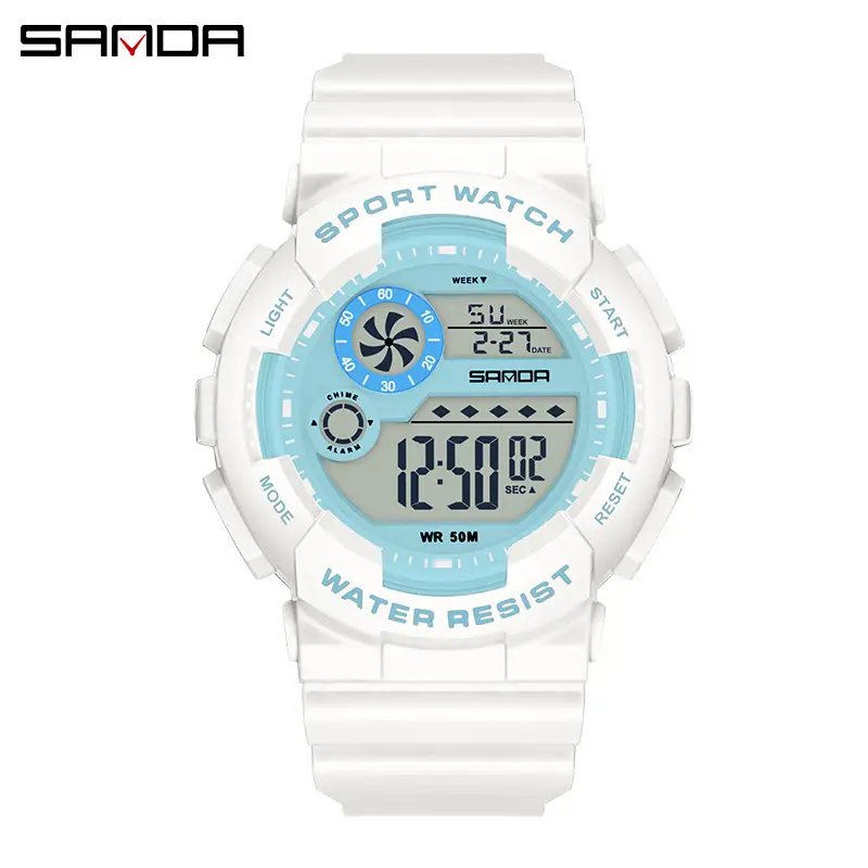 Sanda Black Digital Analog Watch for Kids & Students