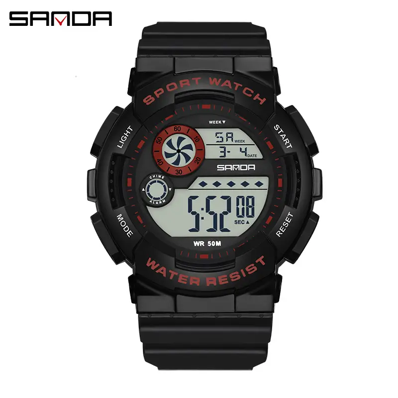 Sanda Black Digital Analog Watch for Kids & Students