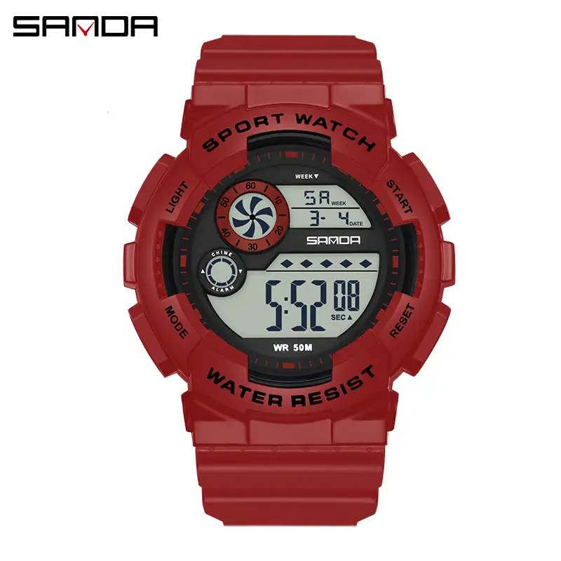 Sanda Black Digital Analog Watch for Kids & Students